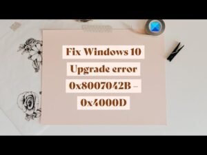 Windows Upgrade Error 0x8007042B 0x4000D
